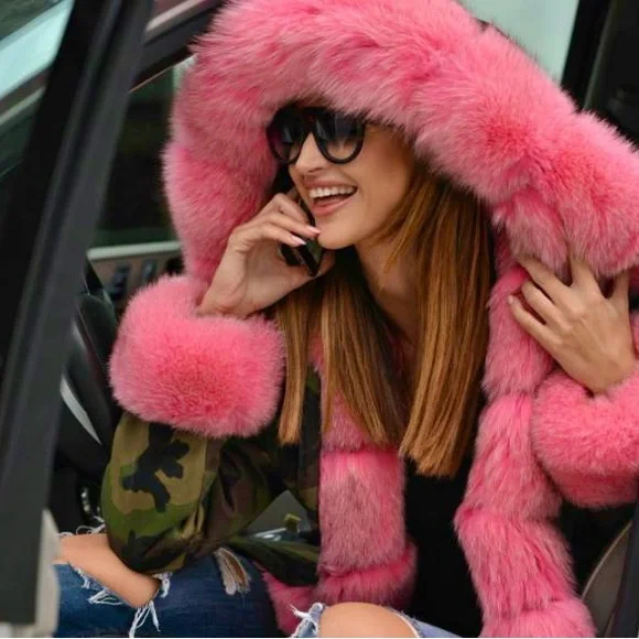 Real Fox Fur Parka Jacket